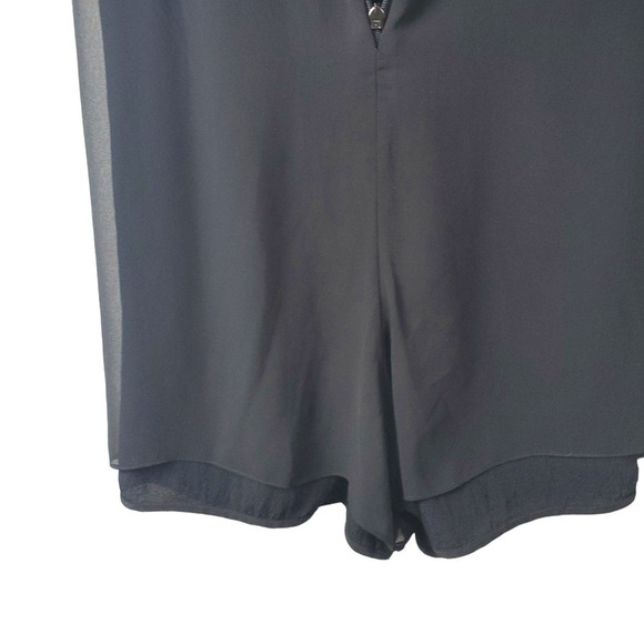 Aritzia Wilfred Black Tie Waist Sleeveless Crepe Jumpsuit Romper Medium - Picture 7 of 10